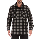 Sherpa-Lined Plaid Fleece Shirt Jacket