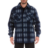 Sherpa-Lined Plaid Fleece Shirt Jacket