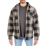 Sherpa-Lined Plaid Fleece Shirt Jacket