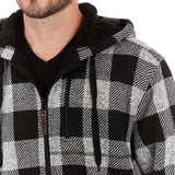 Sherpa-Lined Sweater Fleece Full Zip Hooded Jacket