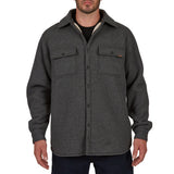 Sherpa-Lined Heather Thermal Shirt Jacket