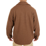 Sherpa-Lined Heather Thermal Shirt Jacket