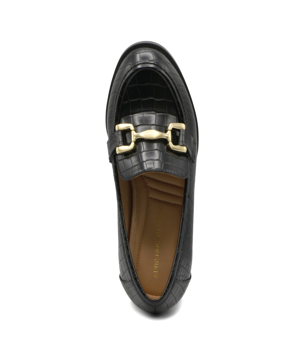 Sabre Detailed Block Heel Loafer Black-Cp