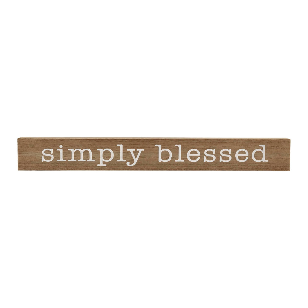 Simply Blessed Rustic Wood Block Sign