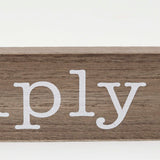 Simply Blessed Rustic Wood Block Sign