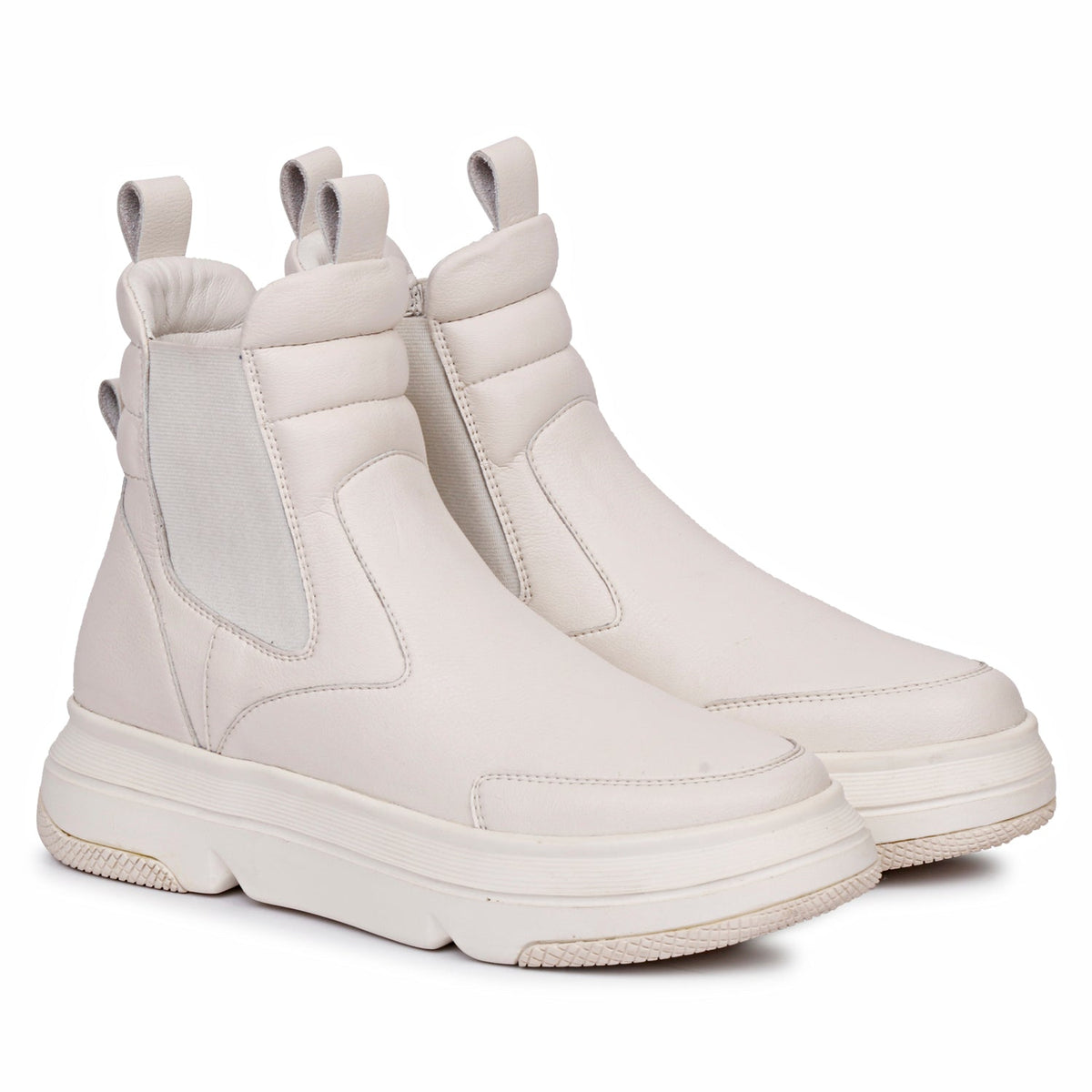 Heather Leather Shoes - Off White