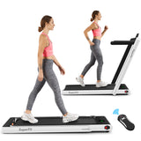 2.25 Horsepower 2 in 1 Folding Treadmill with  APP Speaker Remote Control