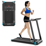 Folding Electric Treadmill Compact Walking Running Machine with APP Control Speaker