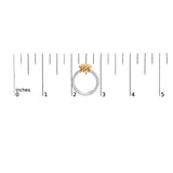 18K Yellow Gold Plated .925 Sterling Silver Diamond Cross Ring with Satin Finish (I-J Color, SI1-SI2 Clarity)-4