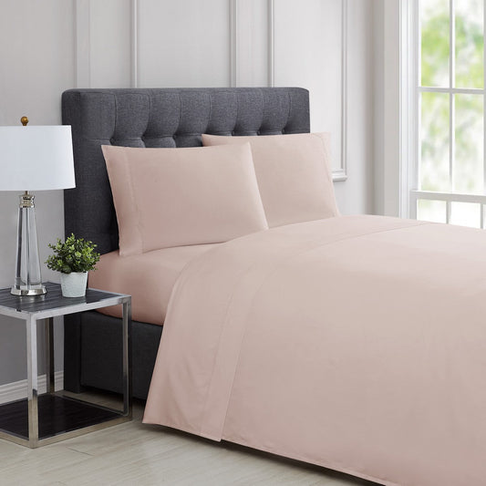 Solid 310 Thread Count Cotton Sheet Set Blush