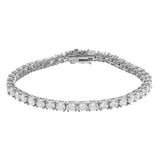 Sterling-Silver-4MM-Rd-CZ-Tennis-Bracelet-8-inch-Clear stone-1