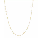 Sterling-Silver-Yellow-Gold-over-Silver-CZ-By-The-Yard-Station-Necklace-20-inch-Clear stone-1