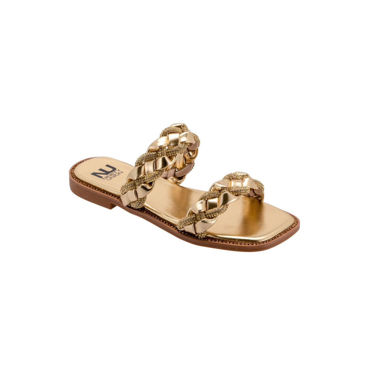 Ninety Union Sunny Multi Straps Rhinestone Flat Sandal