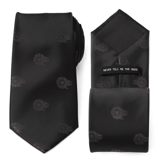 Millennium-Falcon-Black-Tonal-Mens-Tie-1