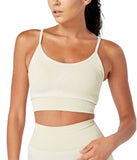 Women's Recycled Color Block Body Fit Seamless Sports Bra