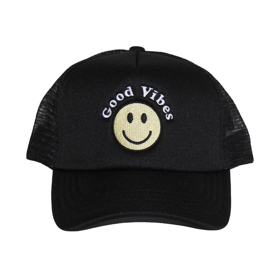 TRUCKER HAT BLACK GOOD VIBES