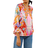 Faustina Abstract Print Popover Top