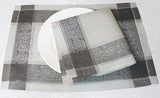 Cleopatra Linen Napkins Set of 6 Grey