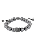 Stainless Steel Hematite Bead Bolo Bracelet