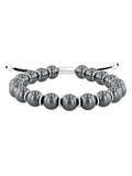 Stainless Steel Hematite Bead Bolo Bracelet