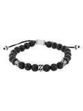 Stainless Steel Lava Bead Bolo Bracelet