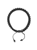 Stainless Steel Matte Onyx Bead Bolo Bracelet