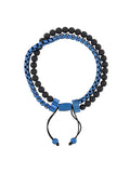 Stainless Steel Matte Onyx Bead Bolo Bracelet