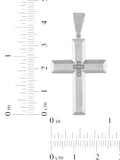 .05Ctw Stainless Steel Cross Pendant