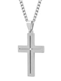 .03Ct Stainless Steel Cross Pendant