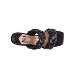 Ninety Union Twist-3 Multi Straps Block Heel Slide