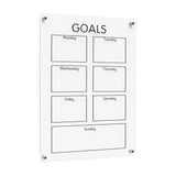 Acrylic Weekly Calendar Dry Erase Board