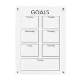 Acrylic Weekly Calendar Dry Erase Board