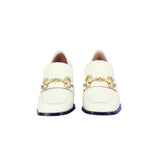 Valentina Leather Loafers - White