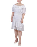 Short Sleeve Ruffle Neck Dress 3