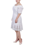 Short Sleeve Ruffle Neck Dress 3