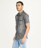 Brooklyn Laundry Men's Short Sleeve Stretch Denim Shirt 3