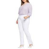 Marilyn Straight Jean in Optic White - Plus