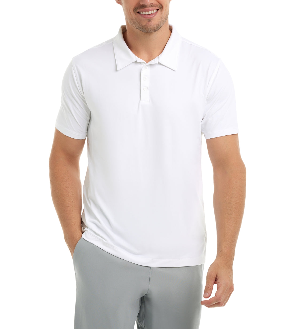 BloqUV Men's UPF 50+ Sun Protection Short Sleeve Polo Shirt