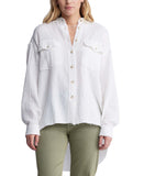 Taylee Ls Oversized Dbl Pkt Shirt