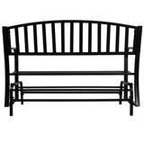 50" 2-Person Metal Glider Bench, Black