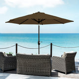 9 ft Outdoor Patio Market Table Umbrella with Tilt & Crank