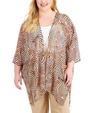 Chiffon Oversized Sheer Cardigan With Side Slits