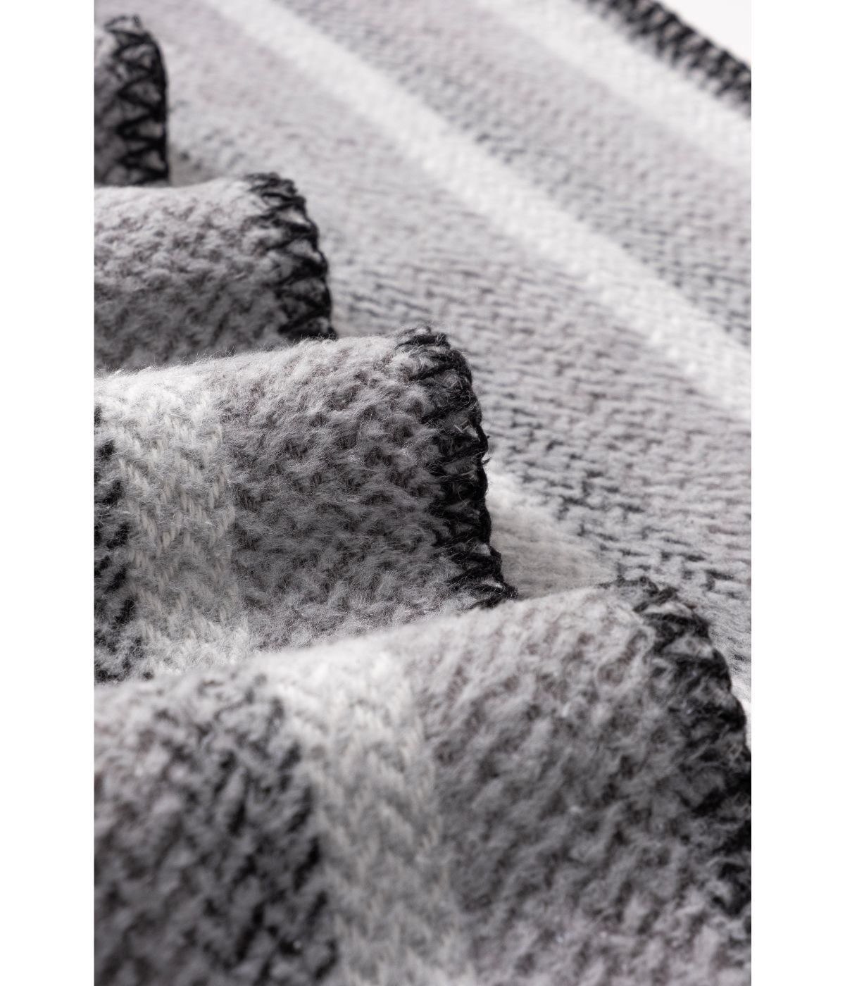 Herringbone Ombre Throw Silver