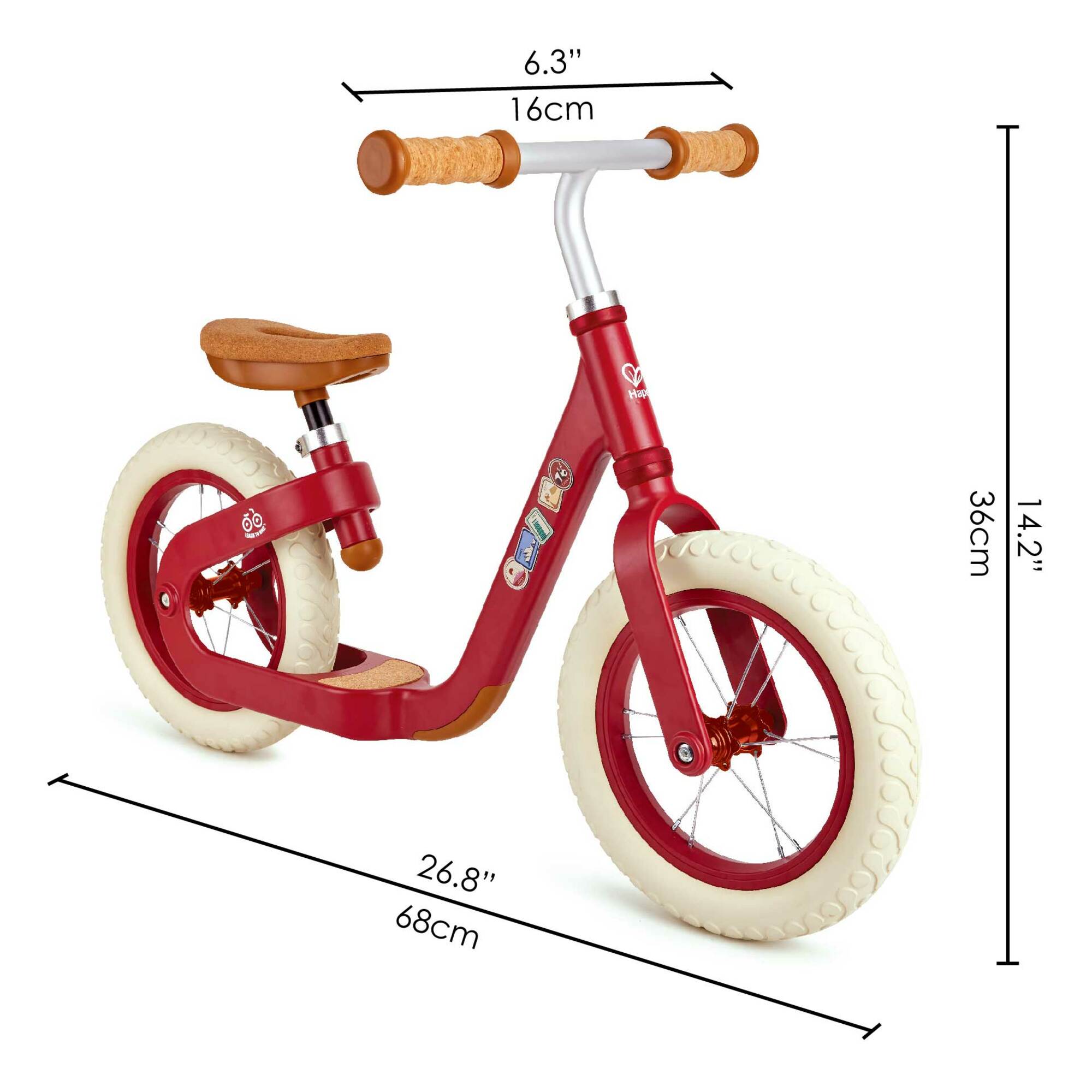 Hape Get Up & Go Learn to Ride Balance Bike in Red, Toddler & Kids
