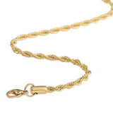Twisted and Braided Rope Chain Anklet