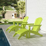 Altura Outdoor Adirondack Chair With Ottoman 4-Piece Set