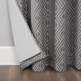 Gresham Geometric 100% Blackout Grommet Curtain Panel