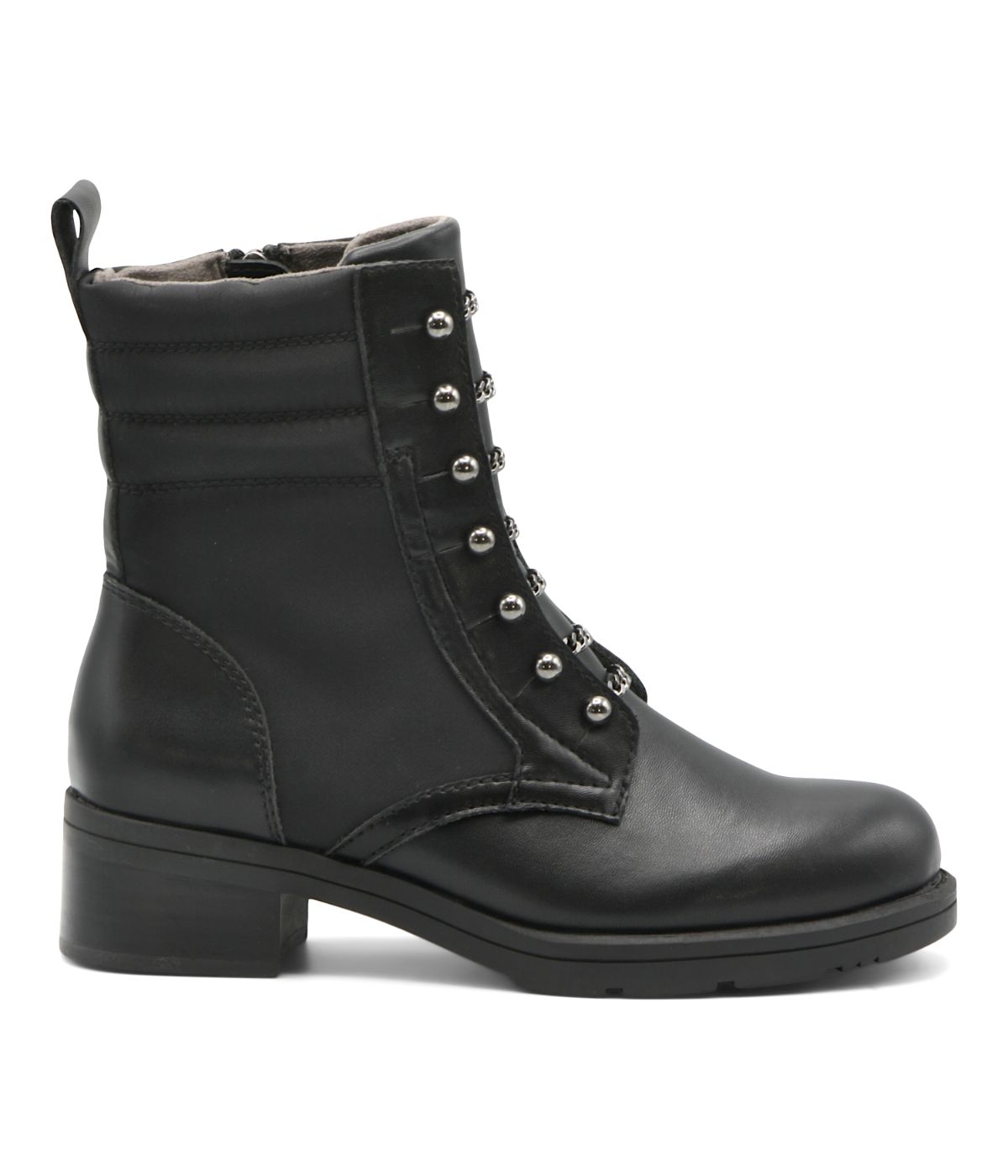 Davide Lug Bootie Black-Sn