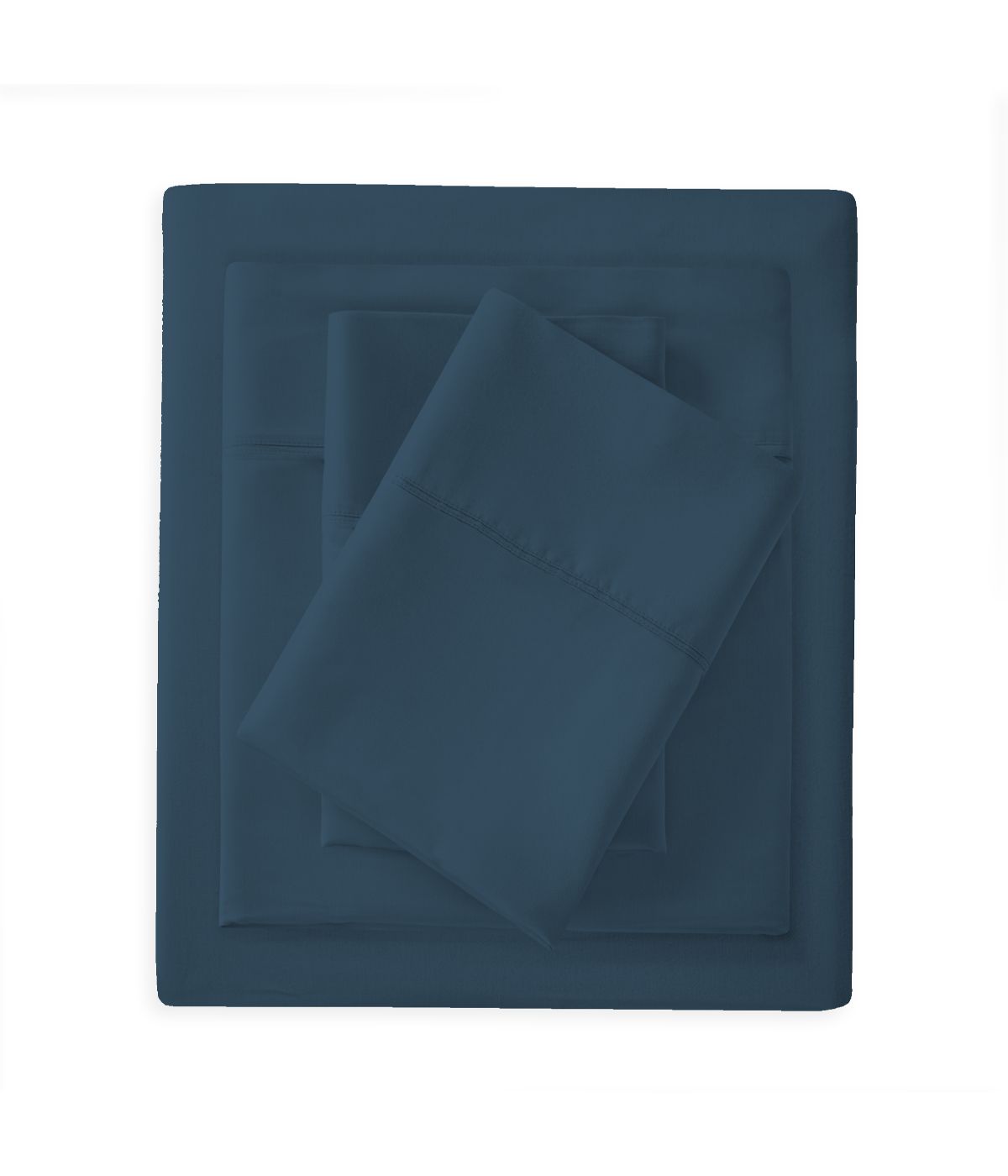 Cotton and Bamboo 300TC Sateen Sheet Set Dark Blue