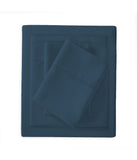 Cotton and Bamboo 300TC Sateen Sheet Set Dark Blue